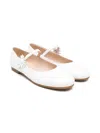 Il Gufo Appliqué Leather Ballet Flats In White