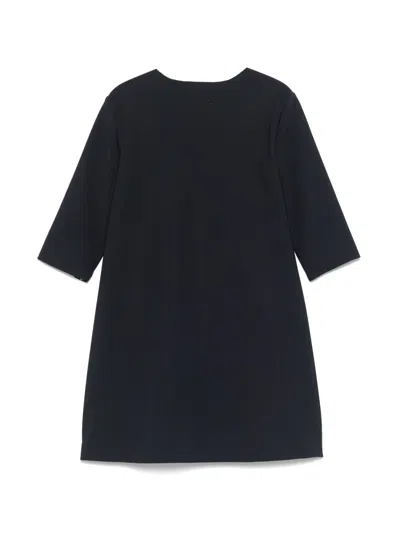 Il Gufo Kids' Floral-appliqué Dress In Blue