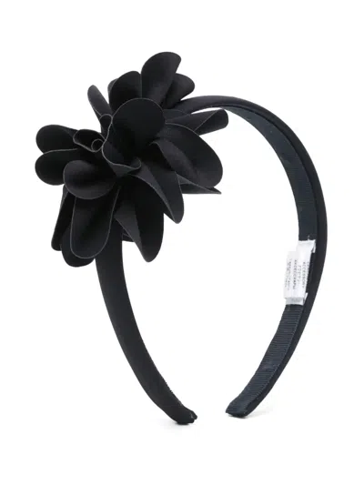 Il Gufo Kids' Floral-appliqué Headband In Blue