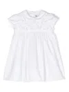 Il Gufo Floral-appliqué Poplin Midi Dress In White