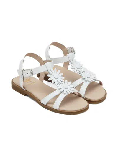 Il Gufo Kids' Floral-appliqué Sandals