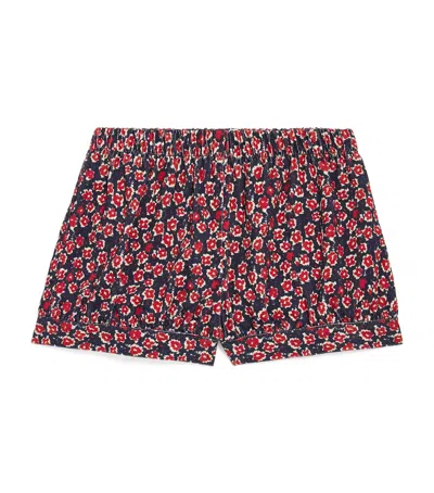 Il Gufo Kids' Floral-detail T-shirt And Shorts Set In Blue