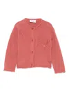 Il Gufo Floral-embroidered Cardigan In Pink
