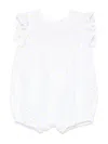 Il Gufo Floral-embroidered Shorties In White