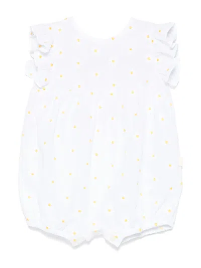 Il Gufo Babies' Floral-embroidered Shorties In White