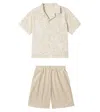 Il Gufo Floral Muslin And Poplin Shirt And Shorts Set In Green