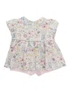 Il Gufo Floral Playsuit In Green