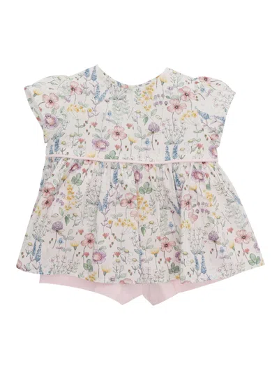 Il Gufo Kids' Floral Playsuit In Green
