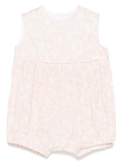 Il Gufo Babies' Floral-print Body In Pink