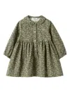 Il Gufo Long Sleeve Dress In Green