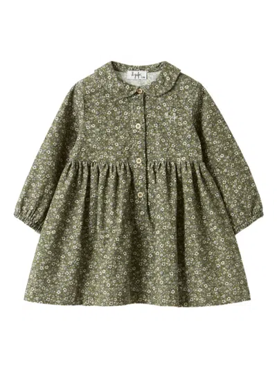 IL GUFO FLORAL-PRINT CORDUROY DRESS