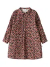 Il Gufo Floral-print Corduroy Mini Dress In Red