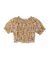 Il Gufo Floral-print Cotton Blouse In Multicolor