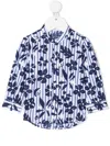 Il Gufo Floral-print Cotton Shirt In 白色