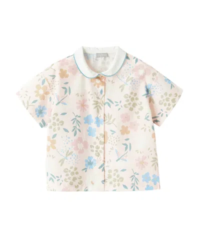 Il Gufo Floral-print Cotton Shirt In White