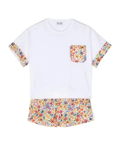 IL GUFO FLORAL-PRINT COTTON SHORTS SET