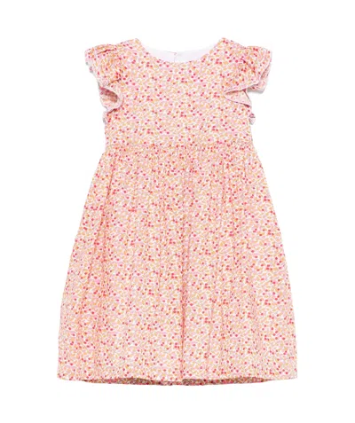 Il Gufo Floral-print Dress In Nude