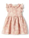 Il Gufo Floral-print Dress In Pink