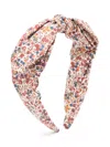 Il Gufo Floral-print Headband In Red