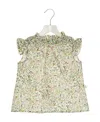 Il Gufo Floral-print Ruffle-detail Blouse In White