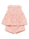Il Gufo Floral-print Short Set In Pink