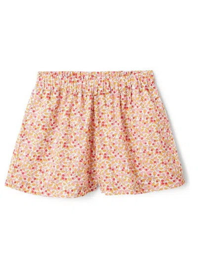 Il Gufo Kids' Floral-print Shorts In Pink