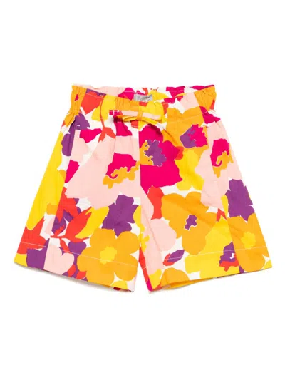 Il Gufo Kids' Floral-print Shorts In White