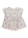 Il Gufo Floral Playsuit In Rosa