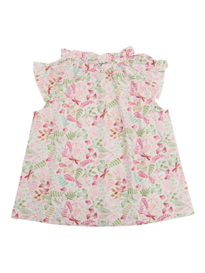 Il Gufo Kids' Floral T-shirt For Girls In Pink