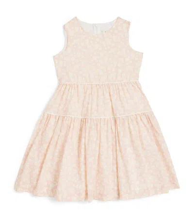 Il Gufo Kids' Floral Tiered Dress In Pink