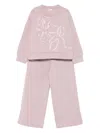 Il Gufo Flower-motif Tracksuit In Purple