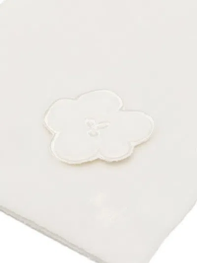 Il Gufo Babies' Flower-patch Scarf In White