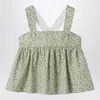 Il Gufo Floral-print Top In Green