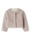 Il Gufo Frayed-detailing Tweed Jacket In Pink