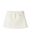 Il Gufo Frayed-hem Mini Skirt In White