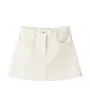 Il Gufo Frayed-hem Mini Skirt In White