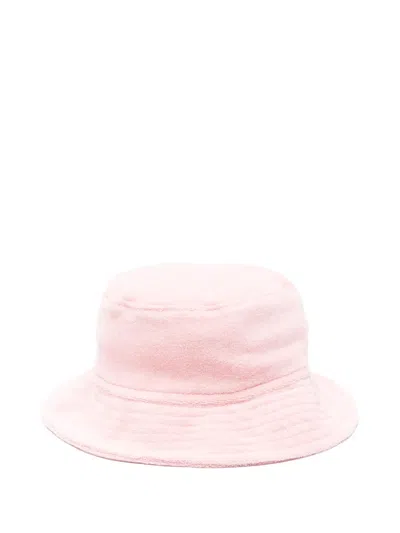 Il Gufo Kids' French-terry Bucket Hat In Pink