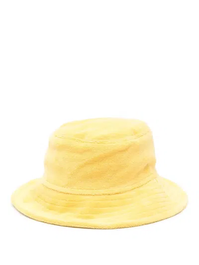Il Gufo Kids' French-terry Bucket Hat In Yellow