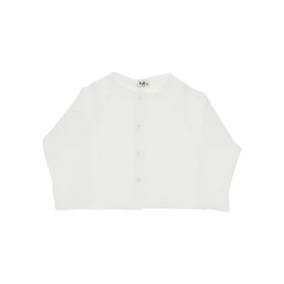 Il Gufo French Terry Cardigan Kids In White