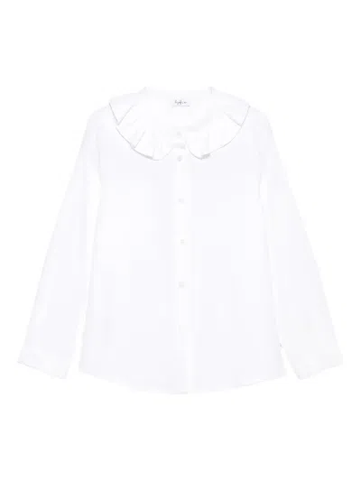 Il Gufo Babies' Frilled-collar Shirt In White