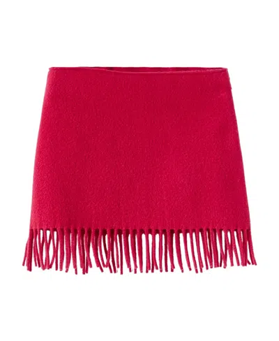 Il Gufo Fringed Skirt In Red