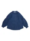 Il Gufo Gathered-sleeve Shirt In Blue