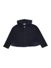 IL GUFO BLUE HOODIE WITH FLOUNCES IN STRETCH COTTON GIRL