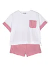Il Gufo Gingham-check Cotton Shorts Set In White