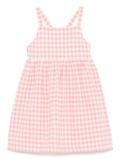 Il Gufo Kids' Gingham-check Dress In Pink