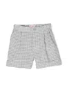 Il Gufo Gingham-check Print Shorts In Grey