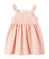 Il Gufo Gingham Ruffled Dress In Pink