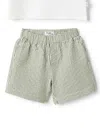 Il Gufo Giraffe Short Set In 白色