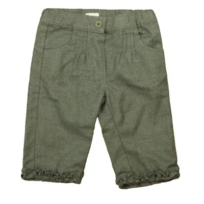 Il Gufo Kids' Girls Gray Pants In Green