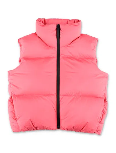 Il Gufo Girls Puffer Vest In Pink